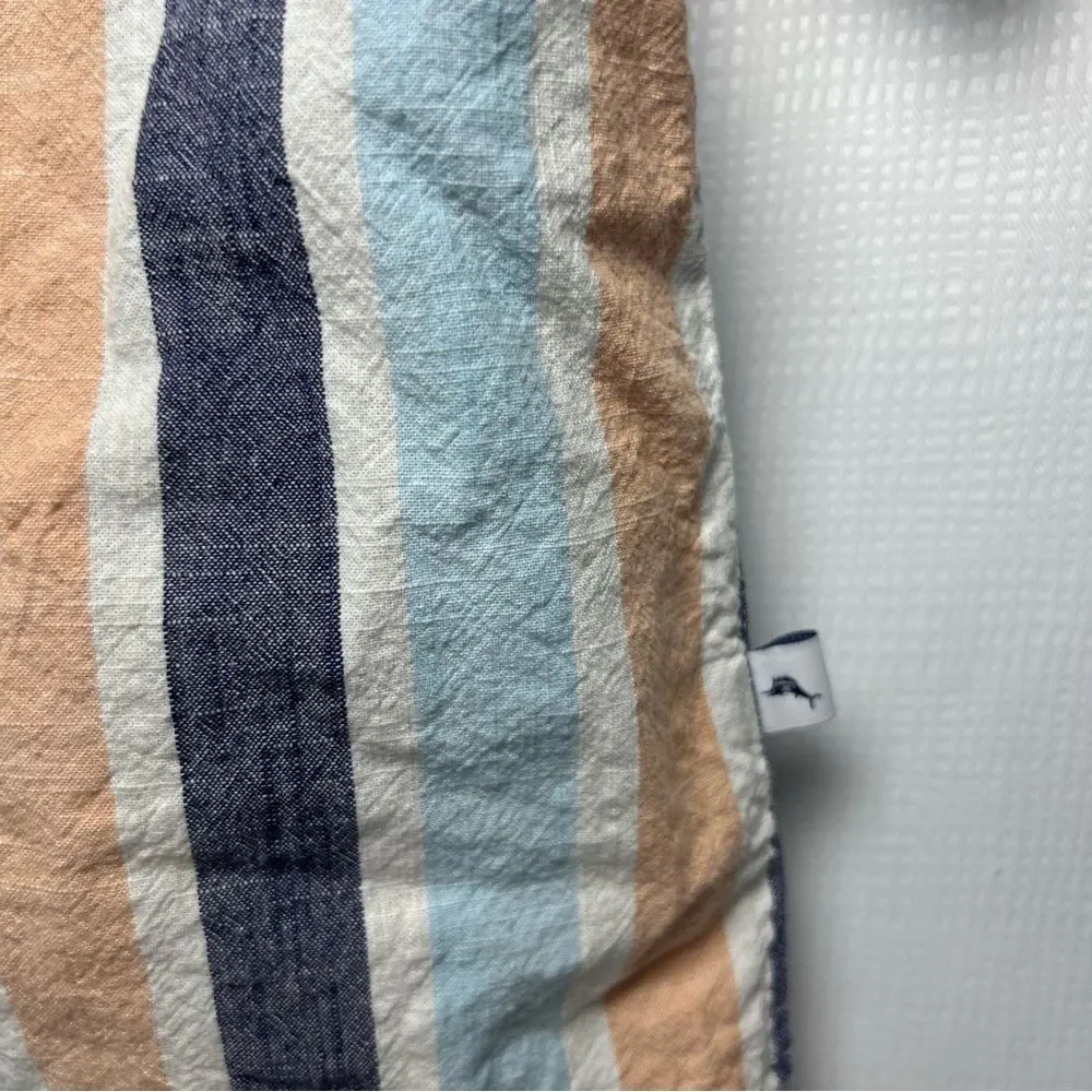 Tommy Bahama Boys Collared Button Down 100% Cotton Striped Shirt, Size Small 5/6